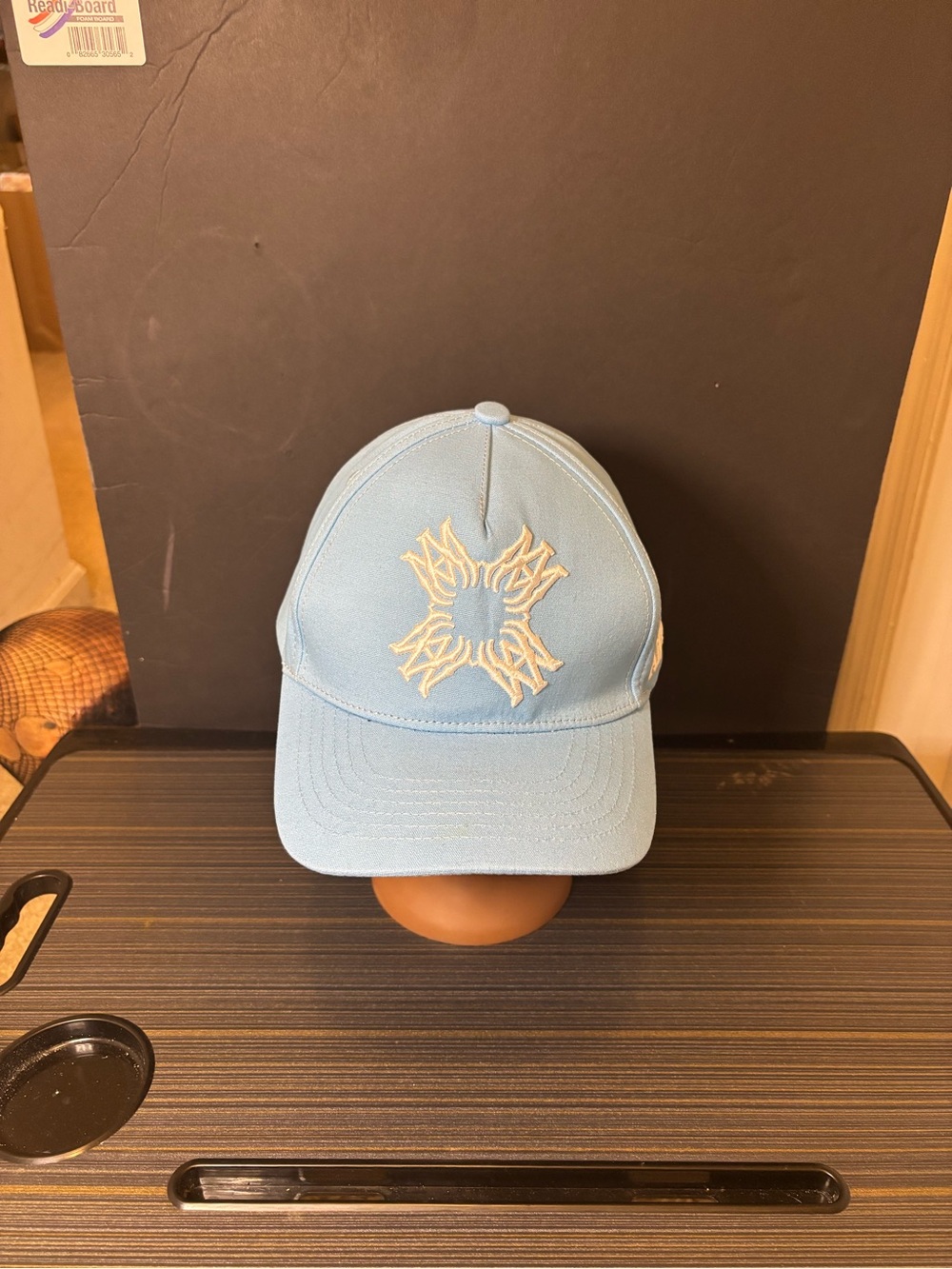 Light Blue AMIRI Baseball Cap with White Embroidered Star